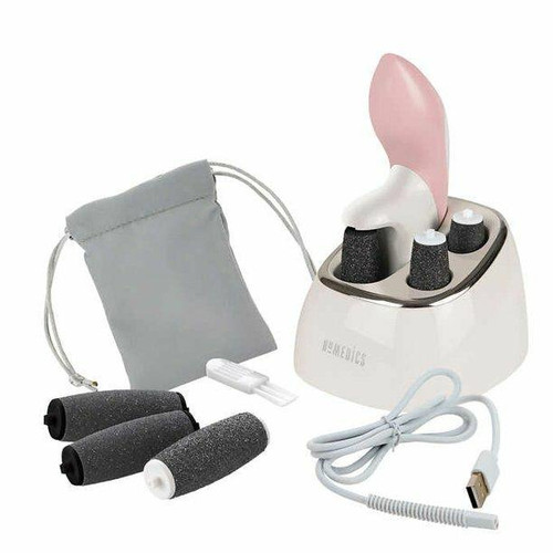 Homedics SoftSilk Rechargeable Pedicure Callus Remover with all attachments