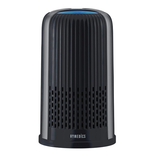 Black | Front view of the black Homedics TotalClean 4-in-1 Small Room Air Purifier
