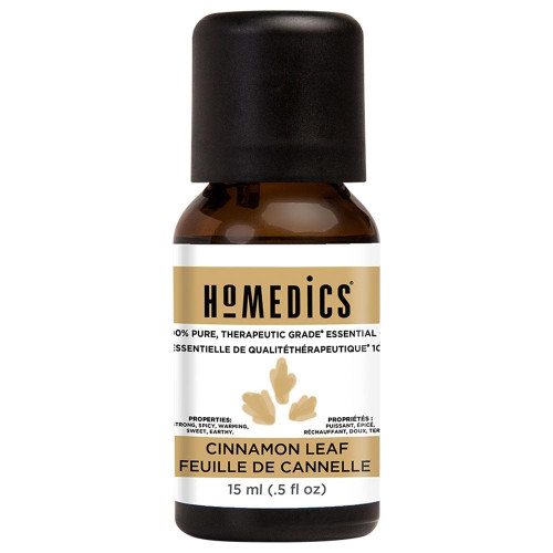 Front view of the Homedics Cinnamon Leaf Essential Oil 15 mL