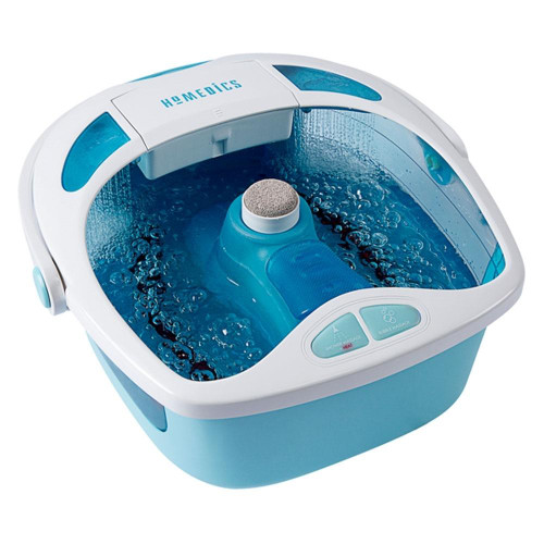 Angled view of the Homedics Shower Bliss Foot Spa