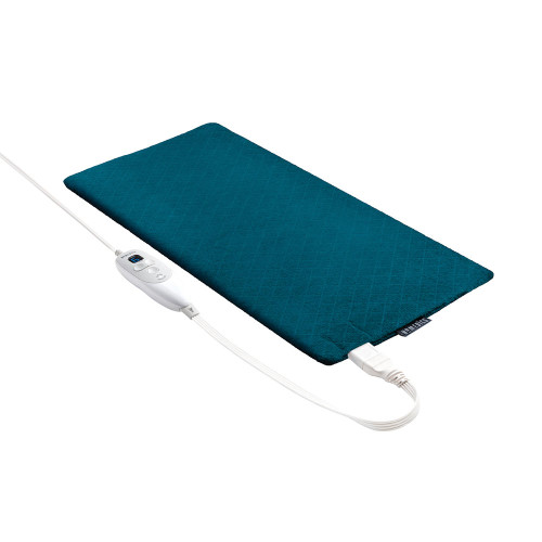 Angled view of the Homedics 12 x 24 Weighted Heating Pad with Humiditech