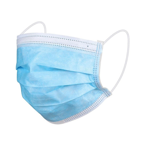 Angled view of one Homedics Single Use Ear-Loop Face Mask (20 Count)