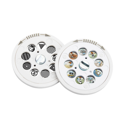 Top-down view of the Homedics SoundSpa Lullaby Projector Image Disc 2-Pack