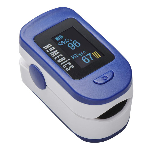 Angled view of the Homedics Pulse Oximeter
