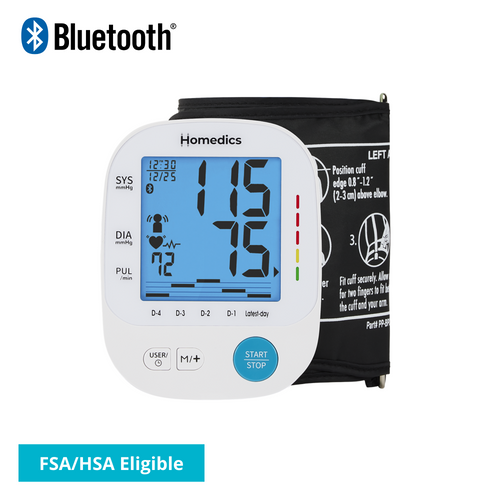 Homedics® 5-Day Trend-at-a-Glance Arm 700 Series Blood Pressure Monitor, One-Touch Use Accurate Results front view